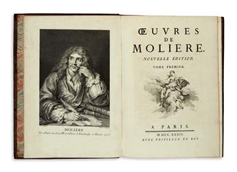MOLIÈRE, JEAN-BAPTISTE POQUELIN DE. Oeuvres . . . Nouvelle Édition.  6 vols.  1734